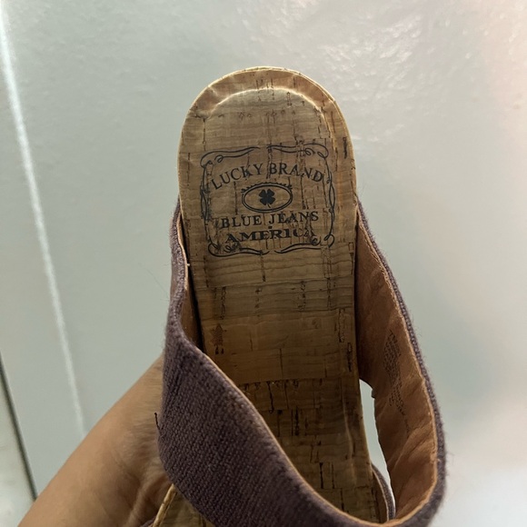 Lucky Brand Brown Wedge Sandals #Y2K - Picture 5 of 7